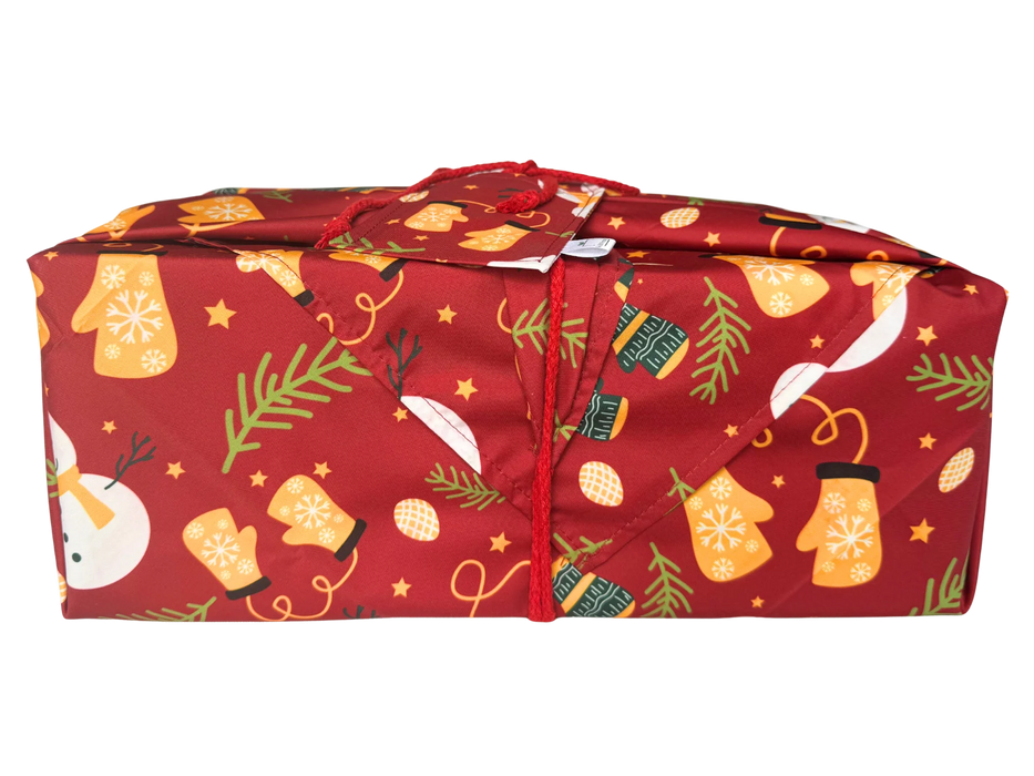 Reusable Gift Wrap - Christmas Collection - Red Snowman