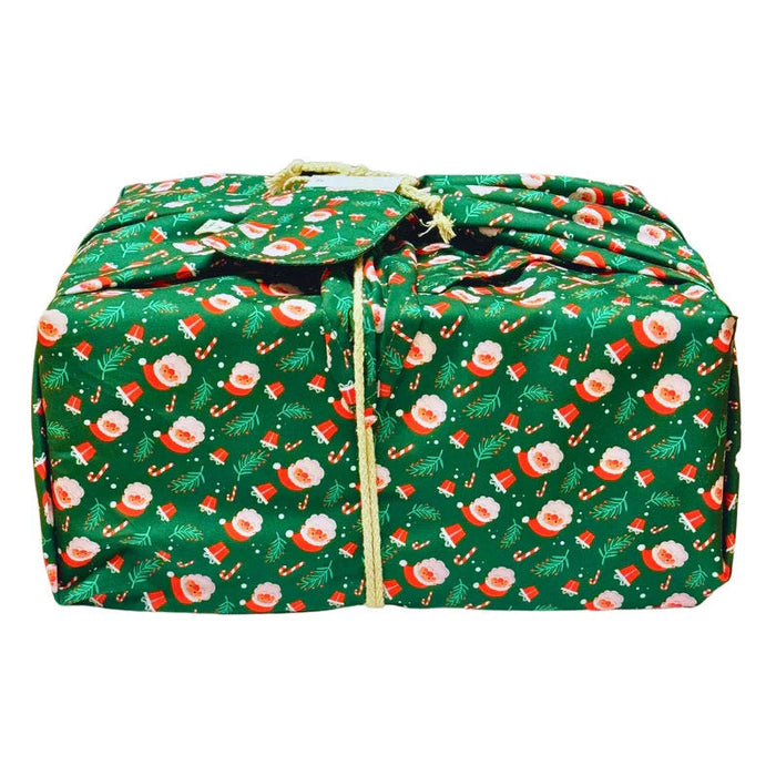 Reusable Gift Wrap - Santa Claus is Coming to Town