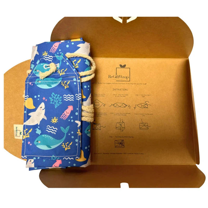 Reusable Gift Wrap - Wild & Free, Just Like the Sea