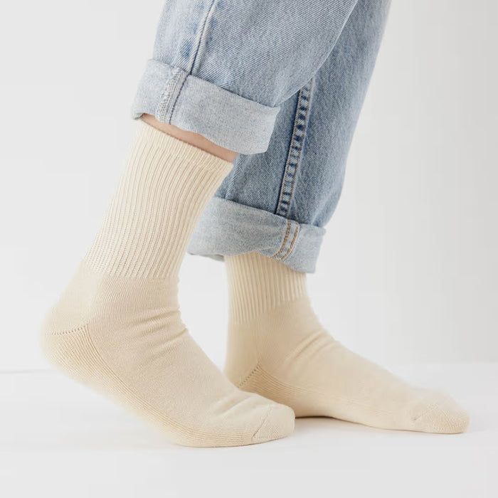 Baggu Ribbed Sock - Ecru