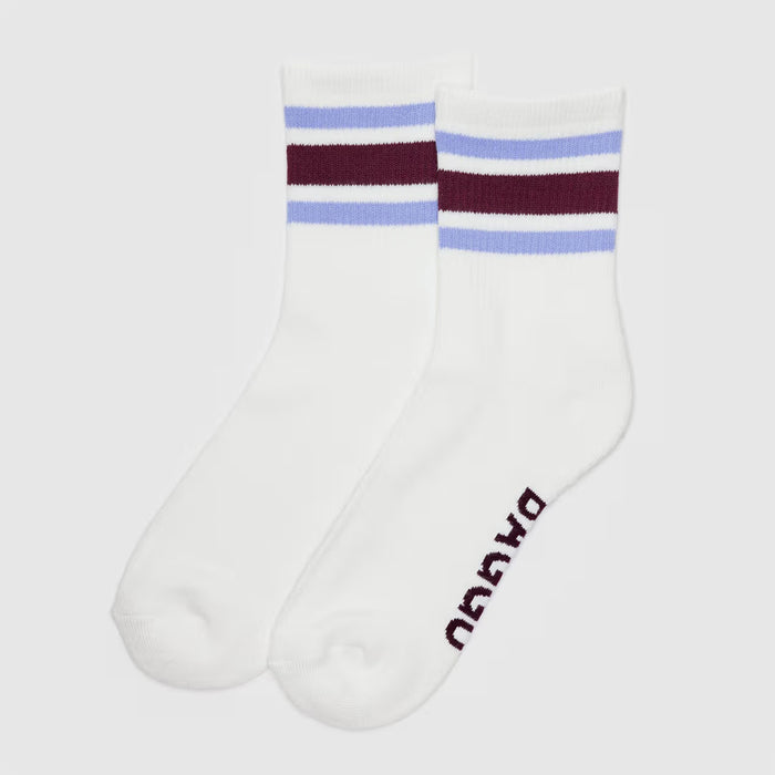 Baggu Ribbed Sock - Ivory Stripe