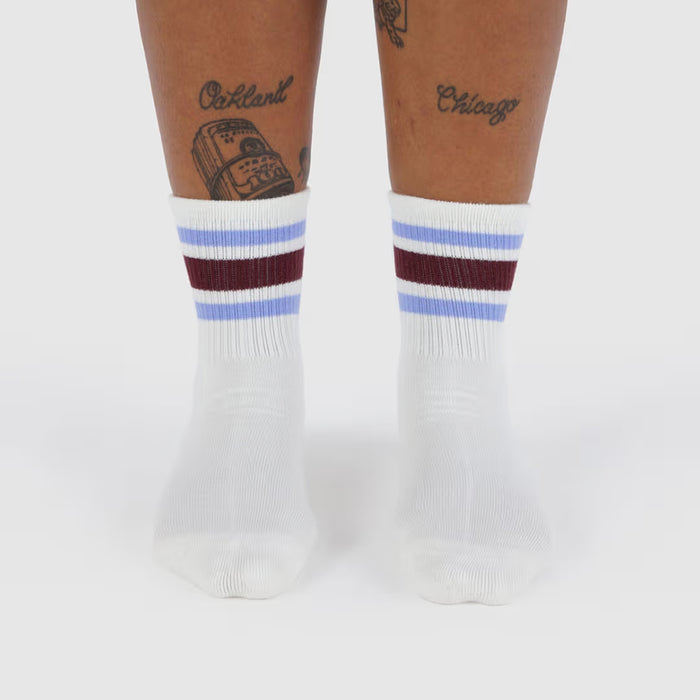 Baggu Ribbed Sock - Ivory Stripe