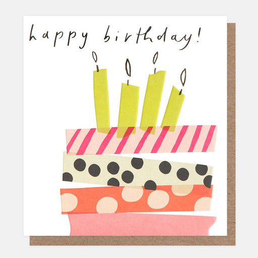 Greeting Card - Washi Bday Tape Cake Candles