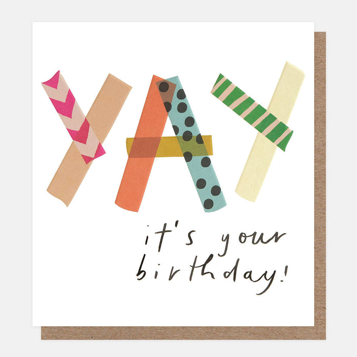 Greeting Card - Washi Yah Its Your Bday Text