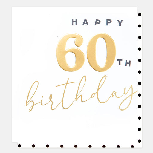 Greeting Card - Gold Happy 60th Birthday
