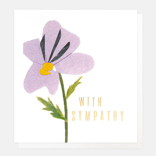 Greeting Card - With Sympathy Lilac Flower