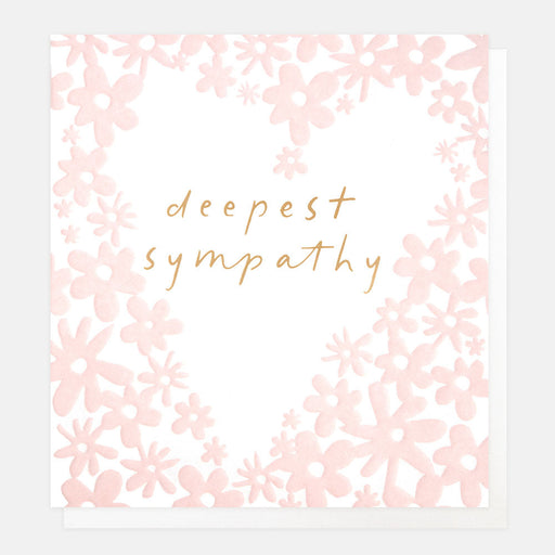 Greeting Card - Deepest Sympathy Pink Heart