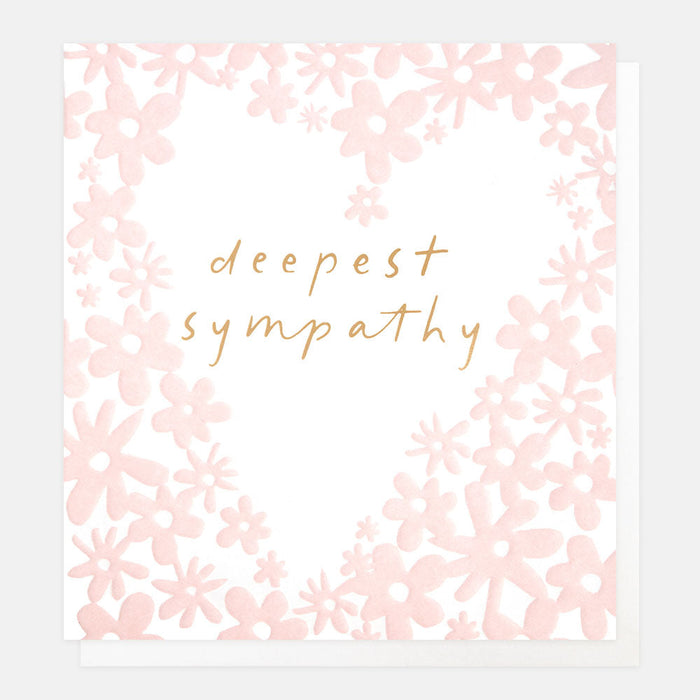Greeting Card - Deepest Sympathy Pink Heart