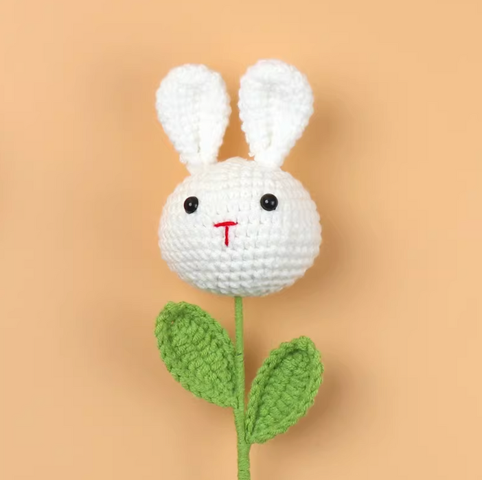 Crochet Flower - White Rabbit