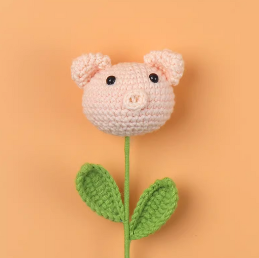Crochet Flower - Pig