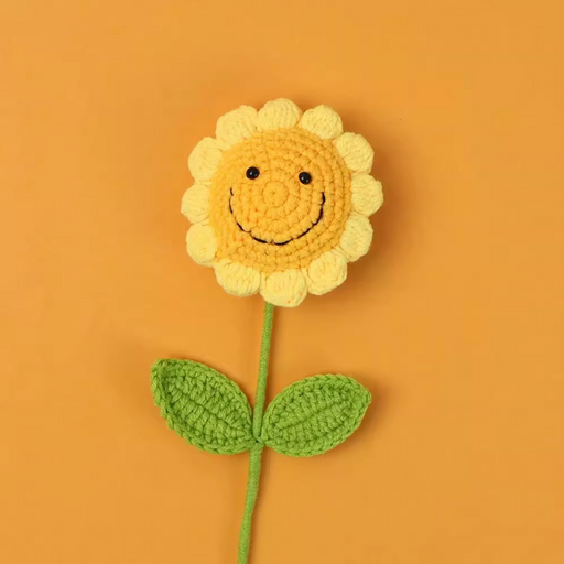 Crochet Flower - Smiley Sunflower