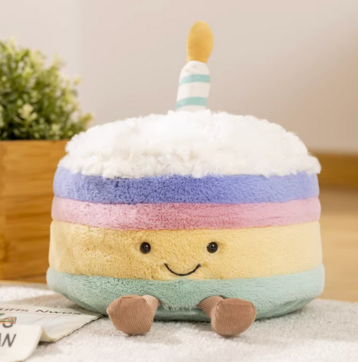 Plush Toy - Rainbow Cake with Candle