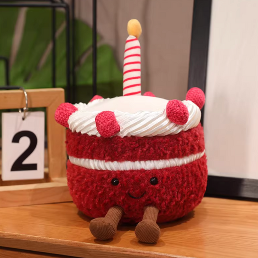Plush Toy - Red Velvet Cake with Candle