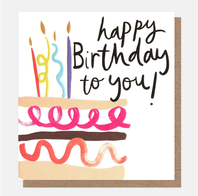 Greeting Card - Doodle Happy Bday Doodle Cake