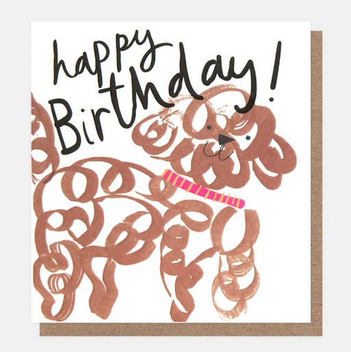 Greeting Card - Doodle Bday Dog with Collar