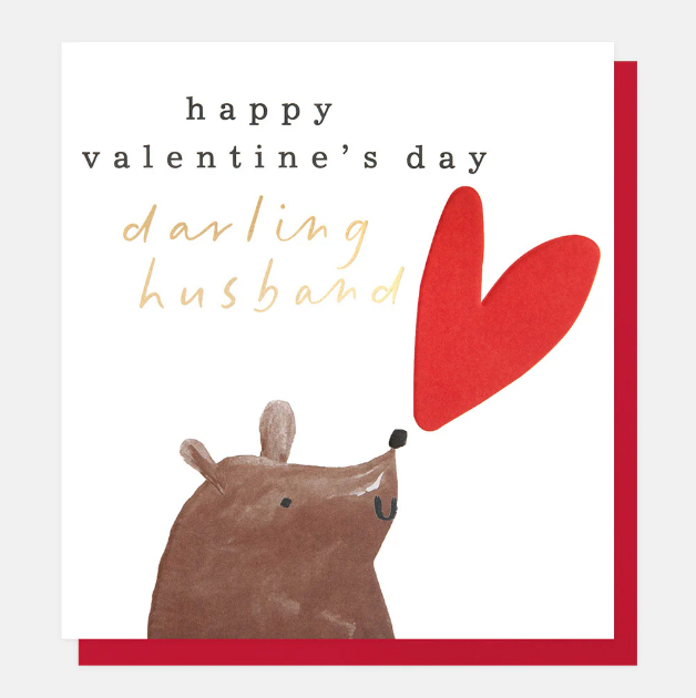 Greeting Card - Valentines Day Husband Bear