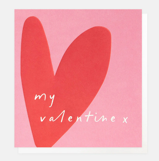 Greeting Card - My Valentine X Red Heart Pink
