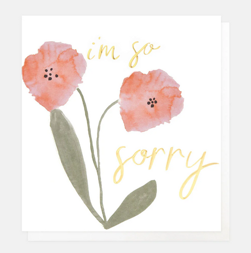 Greeting Card - I'm so Sorry Pink Flowers