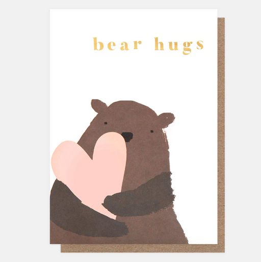 Greeting Card - Bear Hugs Bear holding Heart