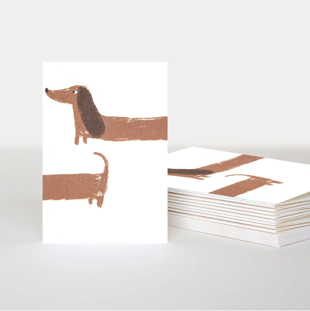 Notecard (Pack of 10) - Thank You Long Sausage Dog