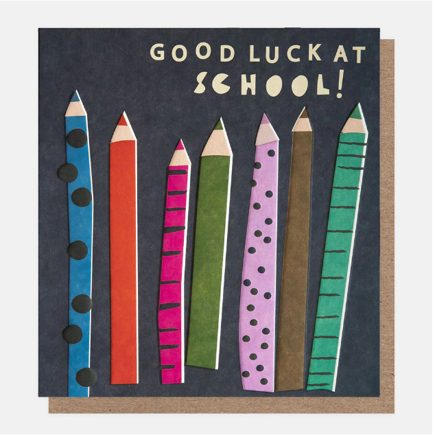 Greeting Card - Good Luck At School! Pencils