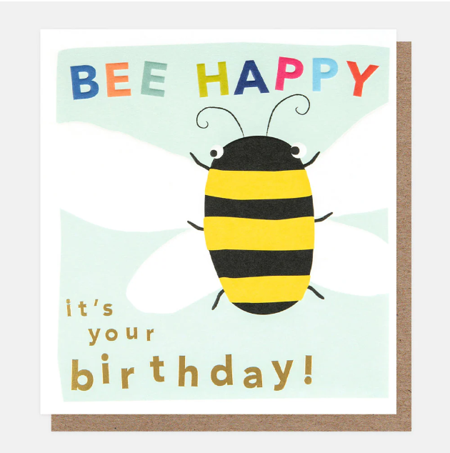 Greeting Card - Happy Bugs Bday Bumble Bee