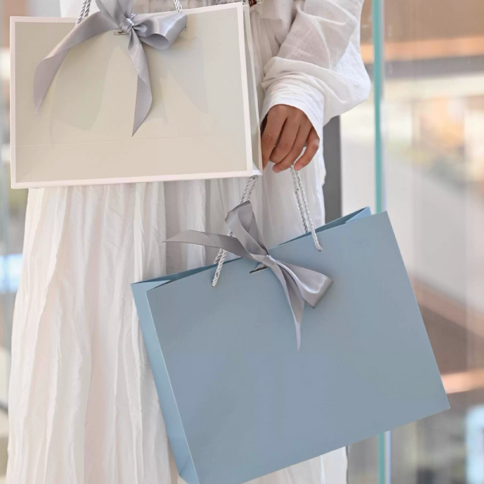 Square Gift Bag M - Fog Blue