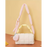 Sling Bag - Cream with Pink and Yellow Strap