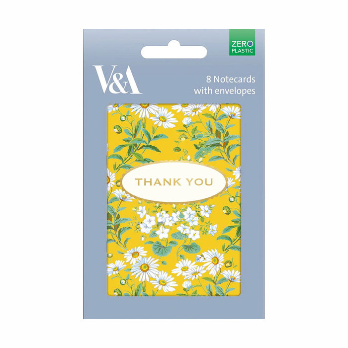 Small Pack 8 Cards Yellow Floral