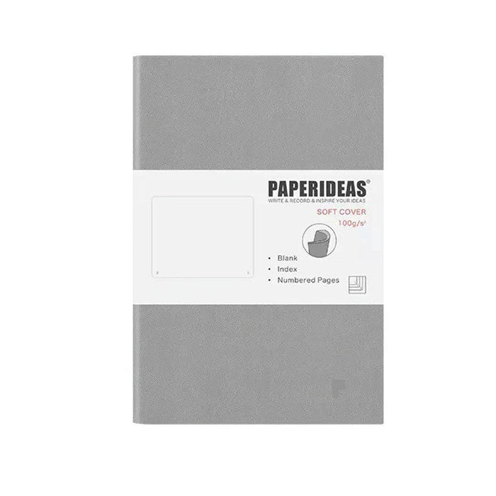 Softcover A5 Notebook Blank - Gun Grey