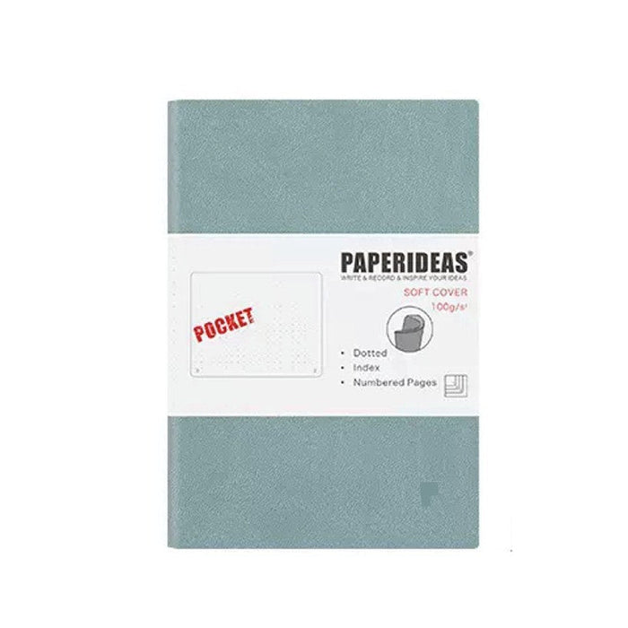 Softcover A6 Pocket Notebook Dotted - Fog Blue