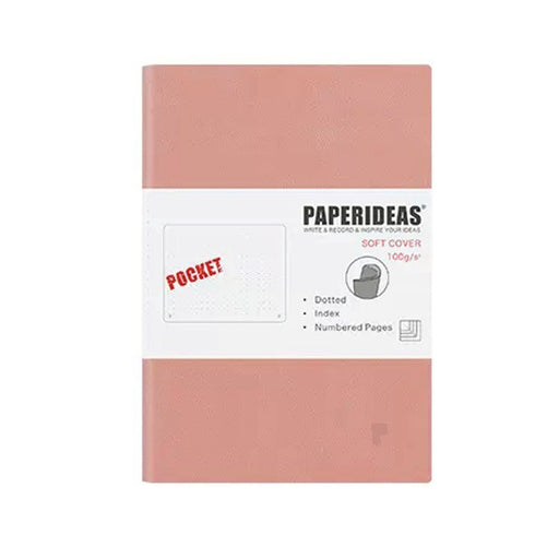 Softcover A6 Pocket Notebook Dotted - Pink Powder