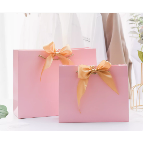 Square Gift Bag M - Pink