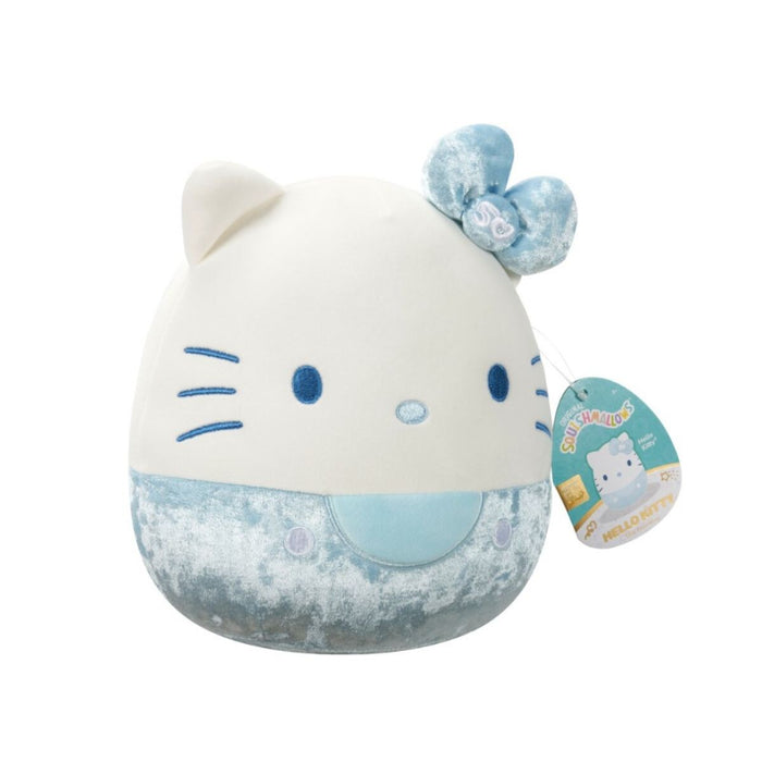 Squishmallow 8inch Plush - Hello Kitty 50th Anniversary Velvet Blue Hello Kitty