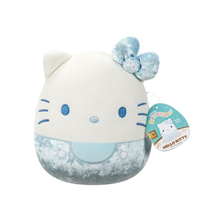 Squishmallow 8inch Plush - Hello Kitty 50th Anniversary Velvet Blue Hello Kitty