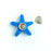 Starfish Metalic Blue Brooch