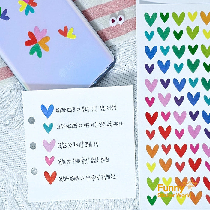 Sticker - Color Seal Hearts