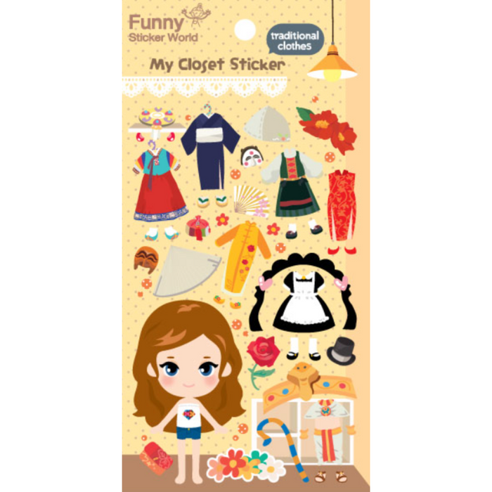 Sticker - Dress Up - Traditional Clothes