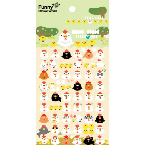 Sticker - Five Chickens
