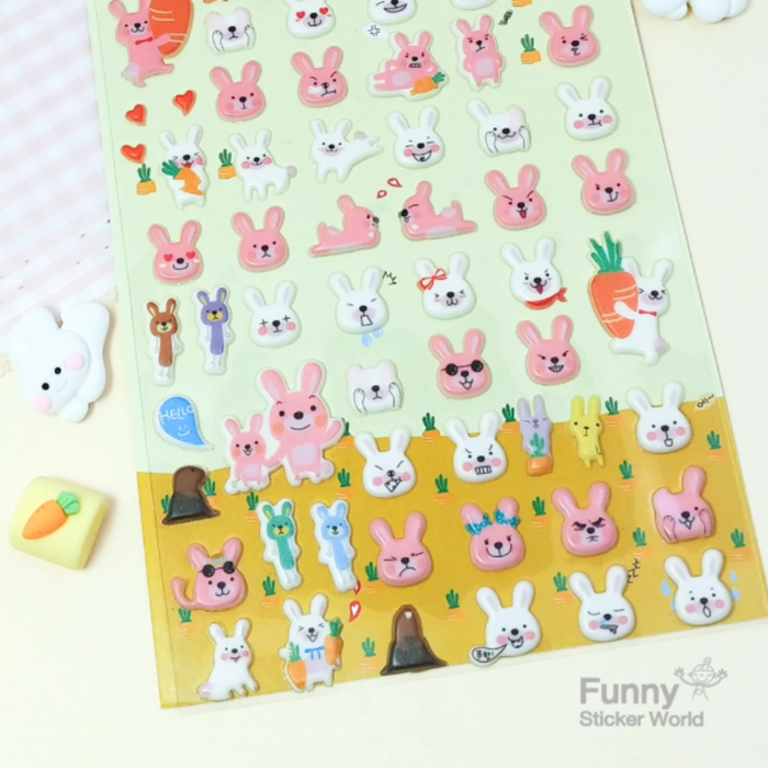 Sticker - Four Rabbits