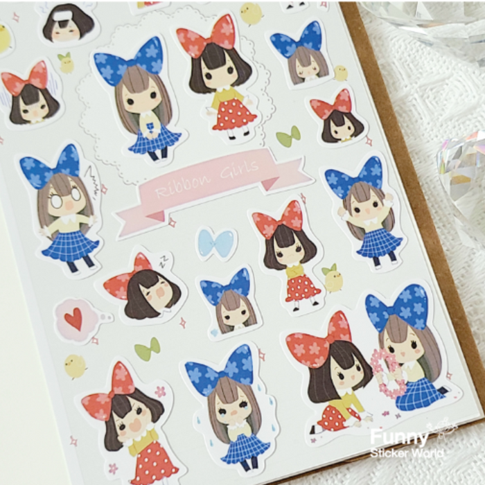 Sticker - Ribbon Girls