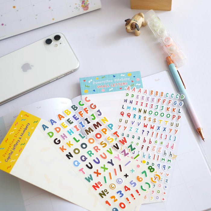 Stickers - Capital Letters & Numbers