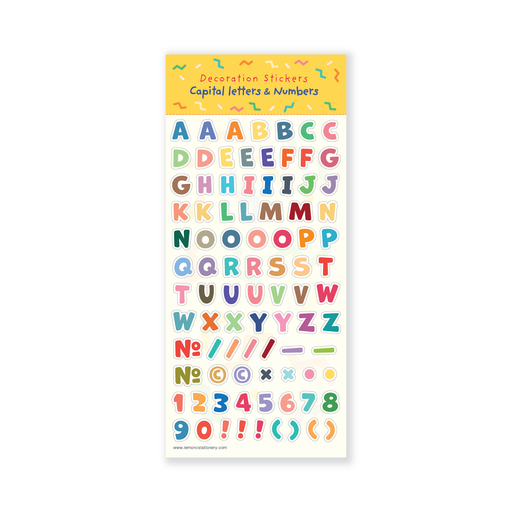 Stickers - Capital Letters & Numbers