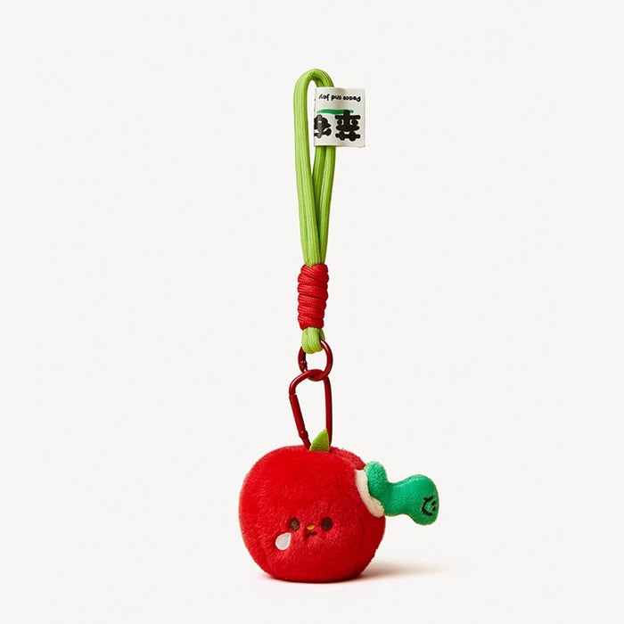 Sundaycat Keychain - Worm Eating Apple