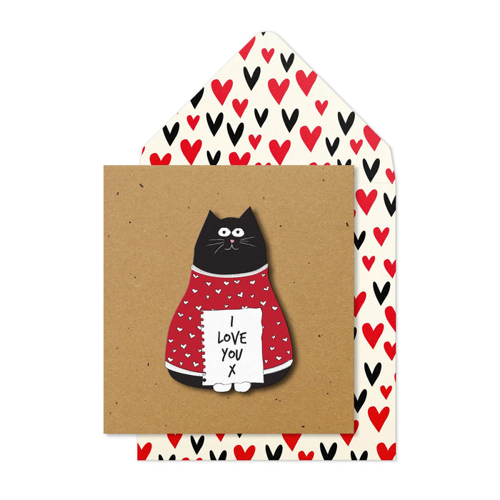Greeting Card - I Love You Cat
