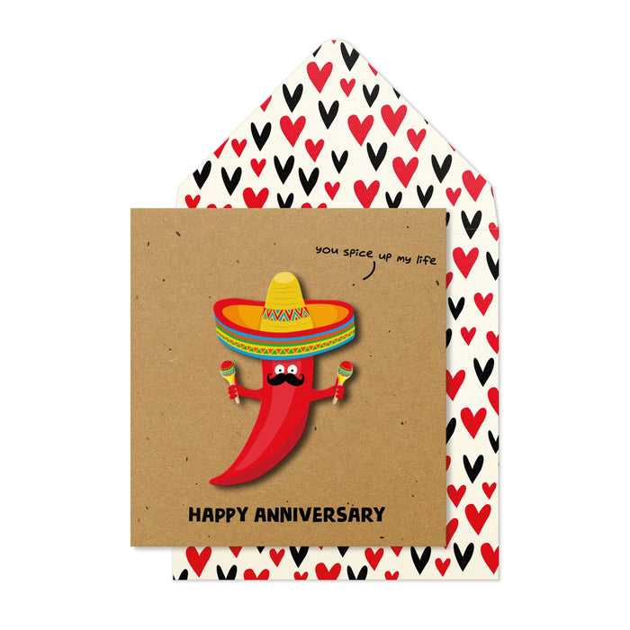 Greeting Card - Happy Anniversary Chilli