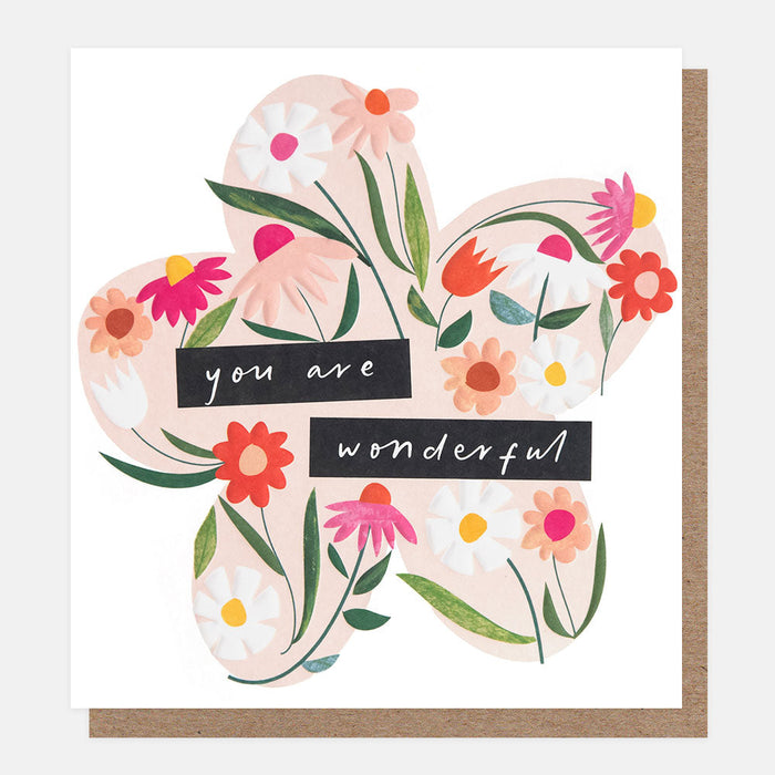 Greeting Card - You R Wonderful Daisies