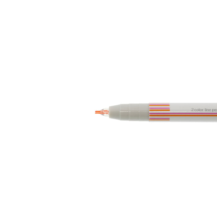 Twiink 2 Colour Line Pen - Orange Pink