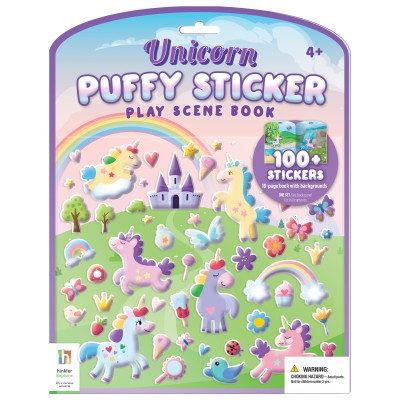 Unicorn Puffy Sticker Play Scene Book