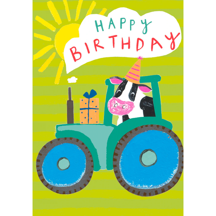 Greeting Card - Sunshine Birthday Party Tractor